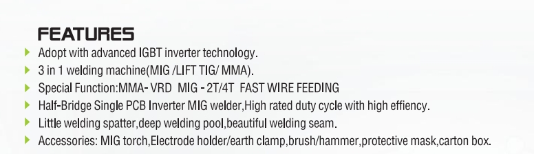 MÁQUINA DE SOLDADURA MIG/MIMA IGBTINVERTER